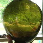 1830s Early Free Blown Blackglass Demijohn Ovoid Shape Sheared Lip Drippy Ring