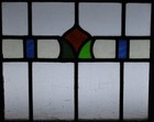 Simple Abstract Old English Leaded Stained Glass Window 21  X 17 75 