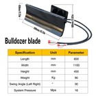 Hydraulic Bulldozer Blade 1100mm 30   Swing Angle Skid Steer Loader Attachment