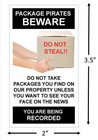Package Parcel Thief Warning Stickers   2 Pack   Free Shipping