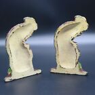 Antique Parrot Bird Perched On Stump Cast Iron 5  Metal Art From 1920s Lr