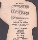 Cleveland Oh Belle Vernon Milk Bottle Russia Wwi Dolls Of The Allies Trade Card