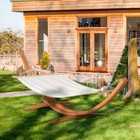 Outdoor Hammock With Frame  Wooden Structure  Bohemian Style Recliner