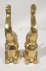 2 Brass Sitting Elephant s Trunk Up