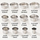 12pcs Stainless Steel Biscuit Cutter Set Round Cookie Cutter Baking Ring Set Box