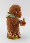 Vintage Tin Litho Wind Up Toy Drinking Monkey Mechanism 1960s