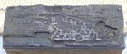 Old Wood   Metal Printer Ink Stamp Block Wagon Farm Milk Cans Cows Barn Frontier