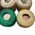 Lot Of 12 Vintage Crochet Thread Mixed Various Brands Partial - Full Estate Find