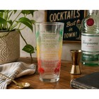 Vintage Cocktail Recipe Glass Tumbler Mid Century Barware Rainbow Citrus