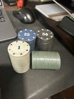 Vintage Poker Chips Set 1 10 25 50 In Rolls 20 Each 1970   s