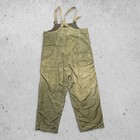 Vintage 1940s Ww2 Usa Navy Deck Bibs Pants Overalls Faded Green Stencil Usn Rare