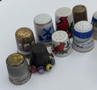 Lot Of 41 Thimbles- Mixed Lot- Metal  Bone China  Lead Crystal  Others