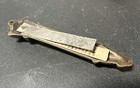 Vintage Brass Mezuzah With Red Shin Jewish Israel Judaica