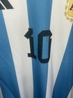 Vintage Retro Lionel Messi Blue And White Colored Soccer  10 Jersey Size Large