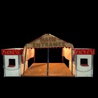Vintage Ww2 Ace Bros Carnival Circus Tent Main Entrance Ticket Booth Folk Art
