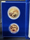 1987 Us American Gold Eagle Proof Two-coin Set 1 And 1 2 Ounces Gold