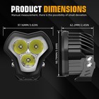 Novsight 2x 4  Led Pods Lights Spot Flood Combo Beam For Pickup Atv Utv Off Road