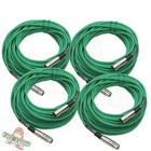 Xlr Microphone Cables  4 Pack  By Fat Toad   50ft Professional Pro Audio Green