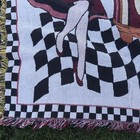 Vtg 90s Betty Boop Throw Blanket Cartoon 1996 Fringe Tapestry Hearst Jukebox