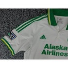 Adidas Portland Timbers Mls Soccer Jersey Mens Small White Climacool Alaska Air