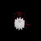 10 Pcs White Plastic 10 Teeth Electrical Models Toothed Wheels Gears