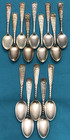 Set Of 14 Assyrian Head 1886 Silverplated 4 1 2   Demi Spoons 1847 Rogers Mono