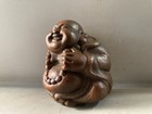 2 7  Old Chinese Hand Carved Maitreya Buddha With Bamboo Roots Statues