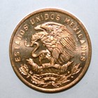 S8 - Mexico 20 Centavos 1963 Brilliant Unc  Bronze Coin - Pyramid Of The Sun