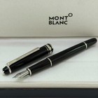 M  B Meisterstuck Black Fountain Pen Platinum Trim W  Gift Box Vip Gift Rare