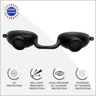 Super Sunnies Evo Flexible Tanning Bed Goggles Uv Eye Protection Black Glasses