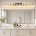 65  Nickel Vanity Light Bathroom Mirror Wall Lamp 10 Lights Led Sconce Fixture