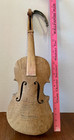 Vintage Cuban Violin Handcarved Display Wood Decor Folk Musical Instrument