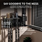 Toothbrush Holder Wall Mounted For Bathroom  Adjustable Black Electric Automa   
