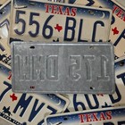Texas Shuttle License Plate     free         1   W random Letters     s Vintage Tx Tag