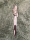 Vintage 1992 Seagull Pewter Silver Tone Figural Fox Letter Opener Desk Knife