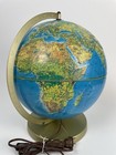 Vtg Replogle World Horizon Series Globe 12    Light  Up Metal Stand Working