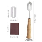 Lccowot Bread Lame  Stainless Steel Lame Dough 3 3   Wood silver