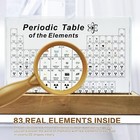 Periodic Table With 83 Real Elements Sample Inside Wooden Stand Real Chemic