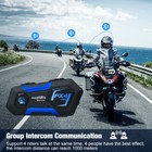 Fx4 Pro Motorcycle Intercom Motorbike Bluetooth Helmet Headset 4 Riders 1000m Fm