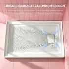White Shower Basin 48x32 Acrylic Right Drain Non-slip Heavy Duty Shower Base Pan