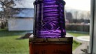 Vintage Purple Glass Insulator B t co Can  Diamond Logo Pony Style Canadian Nice