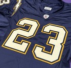 2002 Quentin Jammer  23 Game Used team Issued San Diego Chargers Reebok Jersey