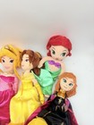 Disney Princess Plush Dolls Lot Bundle Tiana Belle Rapunzel Aurora Ariel 7 Pcs