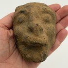 Rare Pre-columbian Ancient Artifacts- Mayan Clay Face   Head Rare Old
