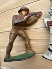 Vintage Barclay Manoil Lead Toy Soldiers Lot Of 3 Dimestore Pre-war Figures