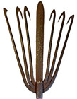 Antique J  Fordham Sag Harbor New York Winter Eel Spear Hand Forged Iron Fishing