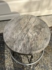 Vintage Toledo Steel Drafting Stool Chair Wood Seat Industrial Bar Stool