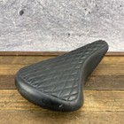 Vintage Bmx Seat Black Padded Pleated Quilted Old School Bmx 80s 70s Race B6