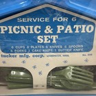 New Vintage Retro 1970   s Tucker Products Picnic And Patio Set Plastic Mult-color