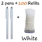 100pcs Heat Erasable Fabric Marker Refills Set With 2 Pen Holders - New